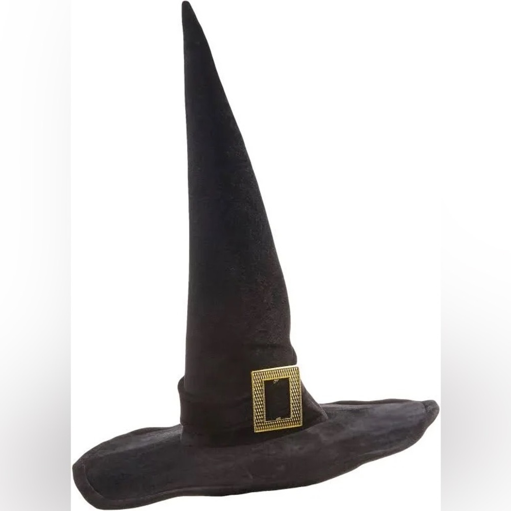 LARGE WITCH HAT WITH GOLD SQUARE BUCKLE